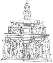 von-einem-drawing-julius-tomb-michelangelo